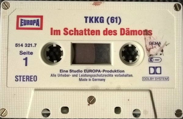 Cover zu Stefan Wolf - TKKG 61 - Im Schatten Des Dämons | 1988 | Vinyl | Non-Music, Children's | Germany