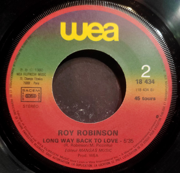 Cover zu Roy Robinson - Until The Night Is Over | 1980 | Vinyl | Rock, Pop | France