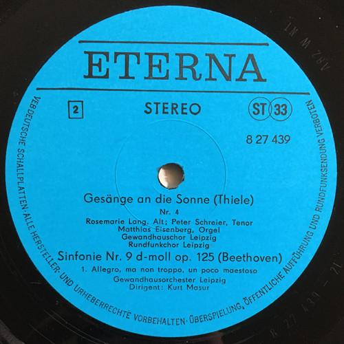 Cover zu Siegfried Thiele / Ludwig van Beethoven - Kurt Masur, Gewandhausorchester Leipzig - Gewandhaus Zu Leipzig Eröffnungskonzert | 1982 | Vinyl | Classical | German Democratic Republic (GDR)
