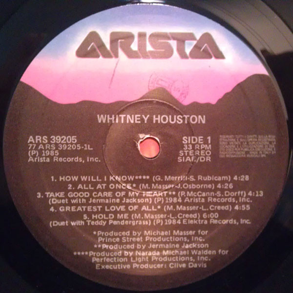 Cover zu Whitney Houston - Whitney Houston | 1985 | Vinyl | Electronic | Italy Schallplatten Ankauf