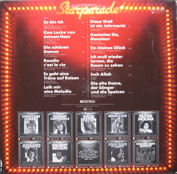Cover zu Adamo - Adamo | Vinyl | Pop | Germany Schallplatten Ankauf