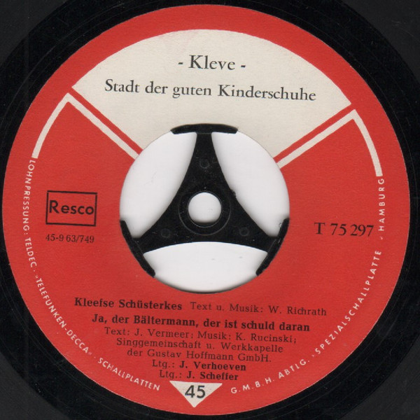 Cover zu Werkkapelle Singgemeinschaft der Gustav Hoffmann GmbH Kleve - Klever Lied | Vinyl | Folk, World, & Country | Germany