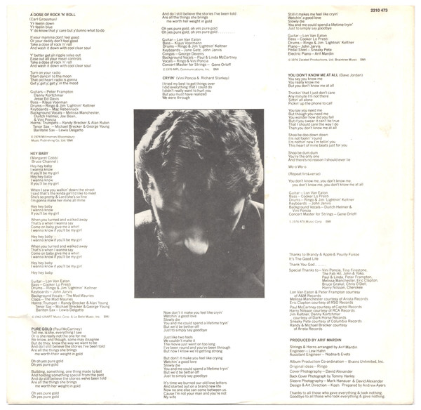 Cover zu Ringo Starr - Ringo's Rotogravure | 1976 | Vinyl | Rock, Pop | Germany