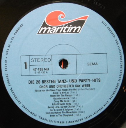 Cover zu Chor Und Orchester Kay Webb - Die 20 Besten Tanz- Und Party-Hits | 1976 | Vinyl | Jazz, Pop, Folk, World, & Country | Germany Schallplatten Ankauf