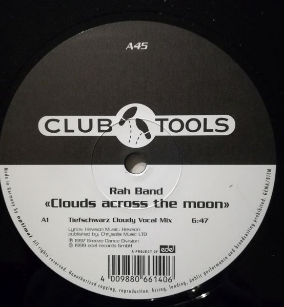 Cover zu RAH Band - Clouds Across The Moon | 1999 | Vinyl | Electronic | Germany