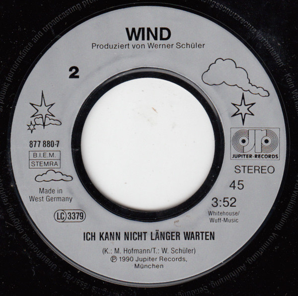 Cover zu Wind (4) - Keine Sekunde Mehr Ohne Dich Sein | 1990 | Vinyl | Pop | Europe