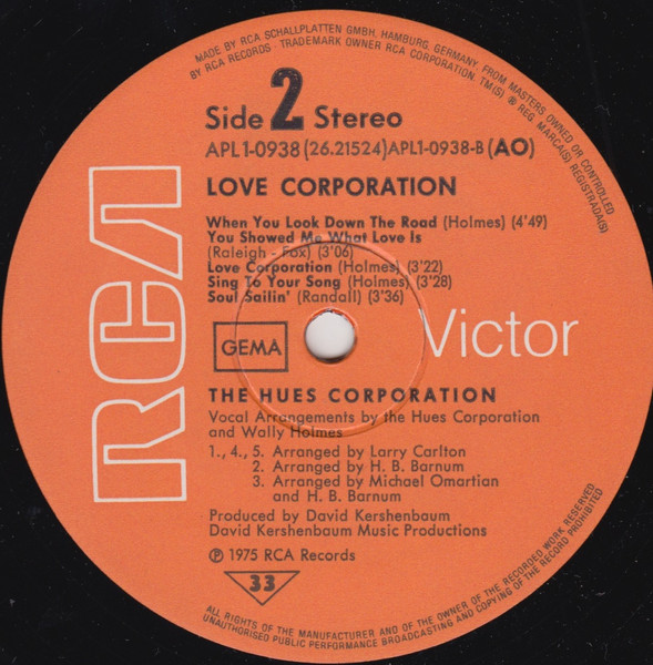 Cover zu The Hues Corporation - Love Corporation | 1975 | Vinyl | Funk / Soul | Germany Schallplatten Ankauf