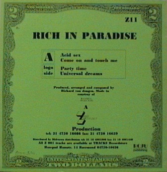 Cover zu Rich In Paradise - That's Paradise | Vinyl | Electronic | Netherlands Schallplatten Ankauf
