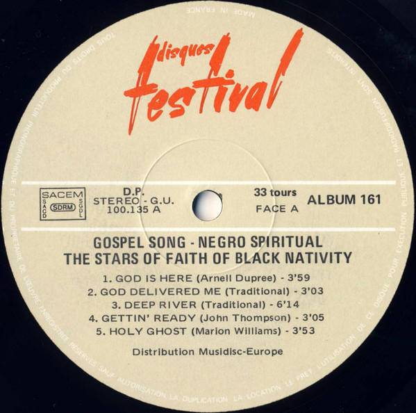 Cover zu The Stars Of Faith - Gospel Song Negro Spirituals | 1974 | Vinyl | Funk / Soul | France