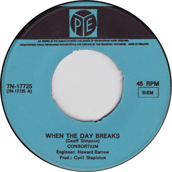 Cover zu Consortium (2) - When The Day Breaks | 1969 | Vinyl | Rock, Pop | Netherlands