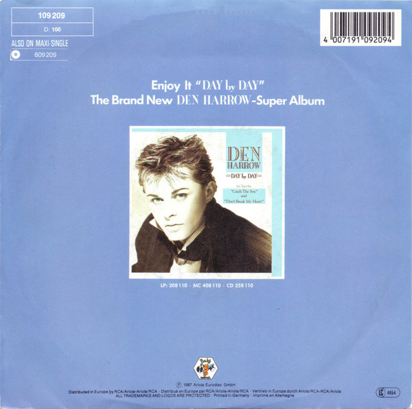Cover zu Den Harrow - Tell Me Why | 1987 | Vinyl, 45 RPM, 7