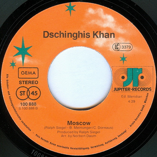 Cover zu Dschinghis Khan - Rocking Son Of Dschinghis Khan (English Version) / Moscow | 1979 | Vinyl | Rock, Pop | Germany