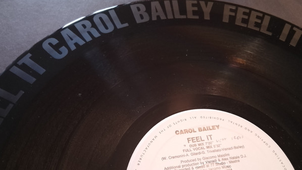 Cover zu Carol Bailey - Feel It | 1994 | Vinyl | Electronic | Italy