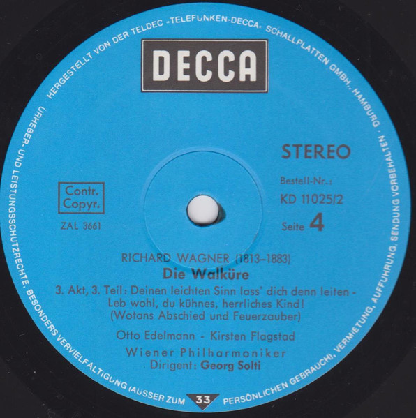 Cover zu Richard Wagner - Wiener Philharmoniker - Georg Solti - Die Walküre / Akt 2 & 3 | Vinyl | Classical | Germany