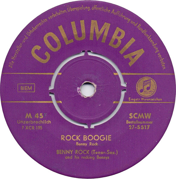 Cover zu Benny Rock And His Rocking Bennys - Rock Around The Clock / Rock Boogie | 1956 | Vinyl | Rock, Pop | Germany Schallplatten Ankauf