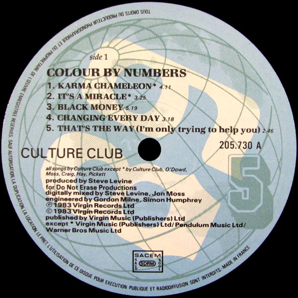 Cover zu Culture Club - Colour By Numbers | 1983 | Vinyl | Electronic, Pop | France Schallplatten Ankauf