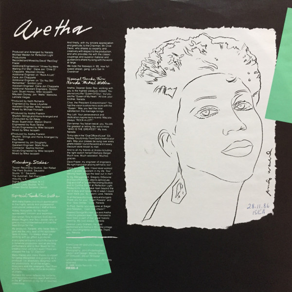 Cover zu Aretha Franklin - Aretha | 1986 | Vinyl | Electronic, Funk / Soul | Europe