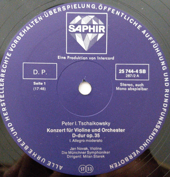 Cover zu Pyotr Ilyich Tchaikovsky - Konzert Für Violine Und Orchester D-Dur Op. 35 | 1972 | Vinyl | Classical | Germany Schallplatten Ankauf