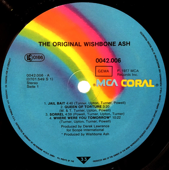 Cover zu Wishbone Ash - The Original Wishbone Ash | 1977 | Vinyl | Rock | Germany