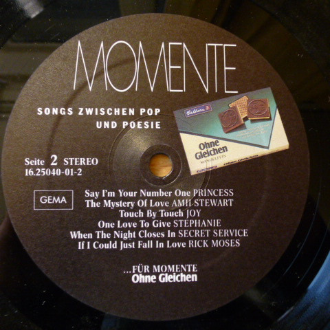 Cover zu Various - Songs Zwischen Pop Und Poesie ...für Momente Ohne Gleichen | 1987 | Vinyl | Pop | Germany