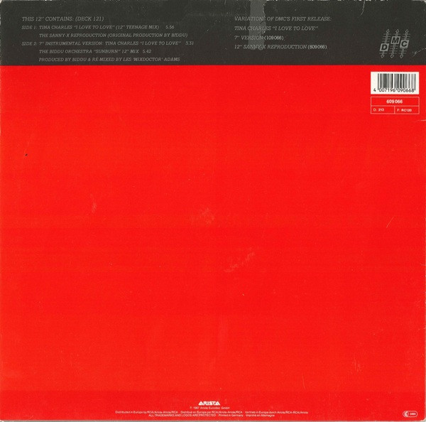 Cover zu Tina Charles - I Love To Love | 1987 | Vinyl | Electronic | Europe Schallplatten Ankauf