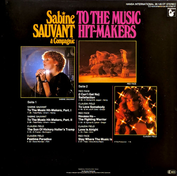 Cover zu Sabine Sauvant & Compagnie - To The Music Hit-Makers | 1978 | Vinyl | Funk / Soul, Pop | Germany Schallplatten Ankauf