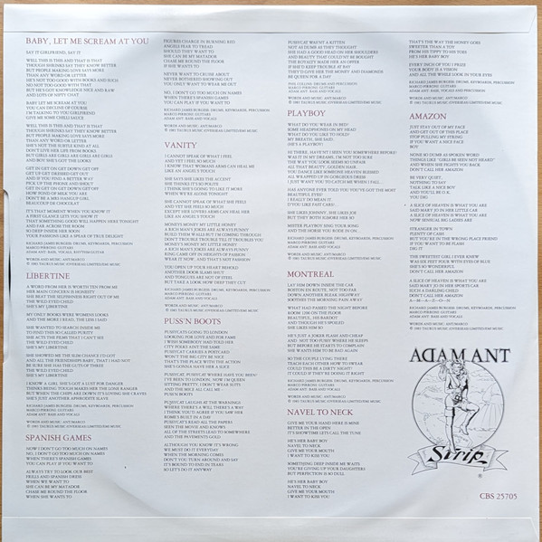 Cover zu Adam Ant - Strip | 1983 | Vinyl | Rock | UK