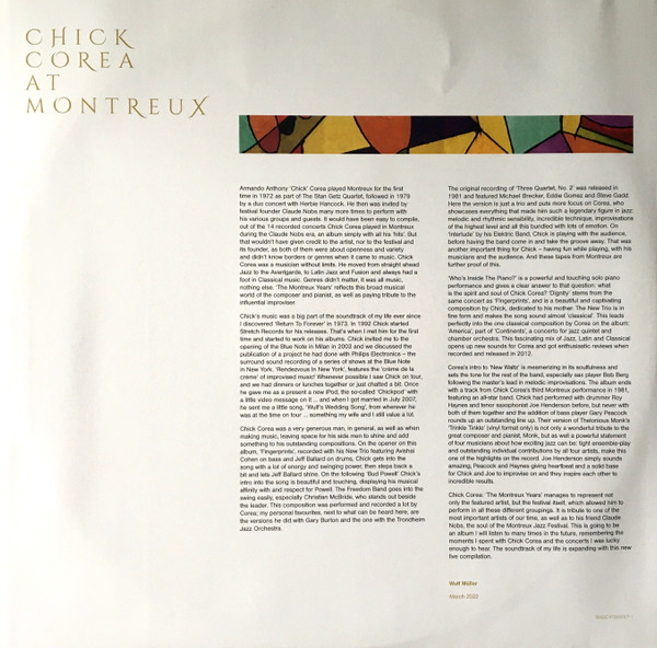 Cover zu Chick Corea - The Montreux Years | 2022 | Vinyl | Jazz | Europe