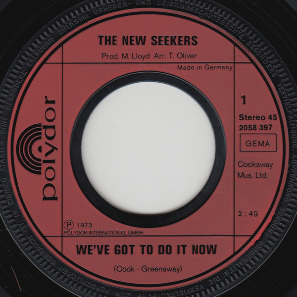 Cover zu The New Seekers - We've Got To Do It Now | 1973 | Vinyl | Rock | Germany