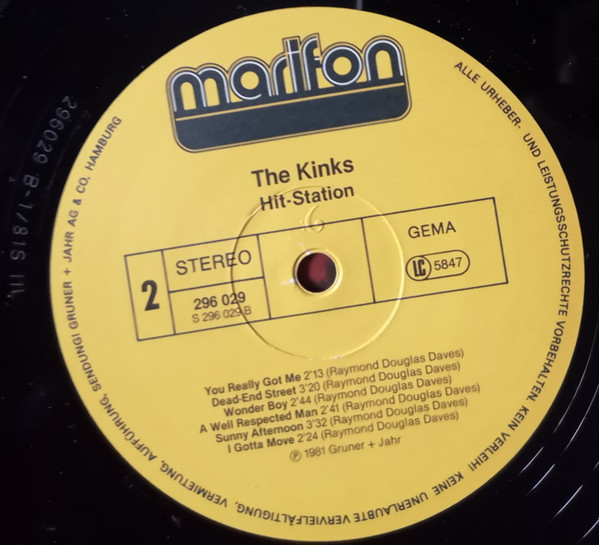 Cover zu The Kinks - Hit Station | 1981 | Vinyl | Rock, Pop | Germany