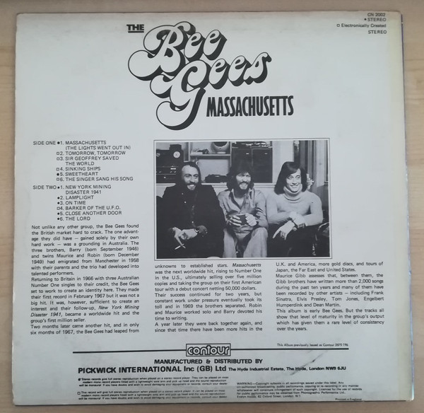Cover zu Bee Gees - Massachusetts | 1978 | Vinyl | Rock, Pop | UK Schallplatten Ankauf