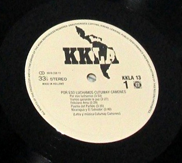 Cover zu Cutumay Camones - Por Eso Luchamos | 1984 | Vinyl | Latin, Folk, World, & Country | Netherlands Schallplatten Ankauf