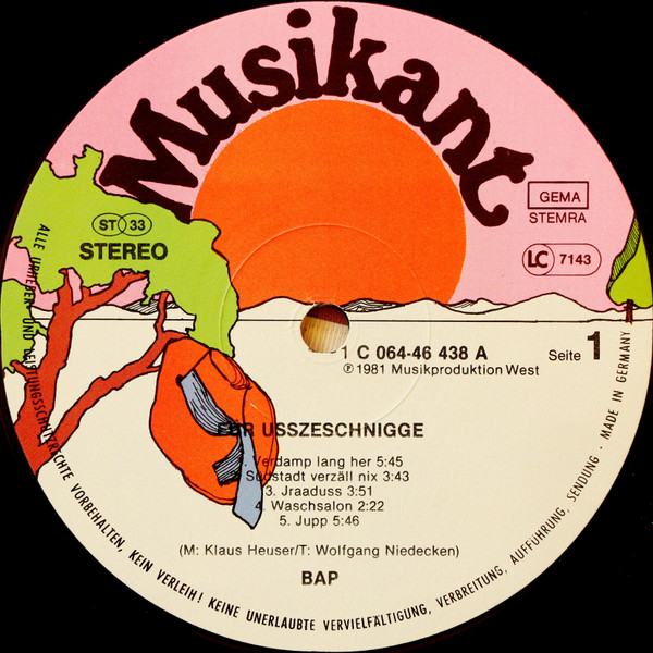 Cover zu BAP - Für Usszeschnigge! | 1981 | Vinyl | Rock | Europe Schallplatten Ankauf