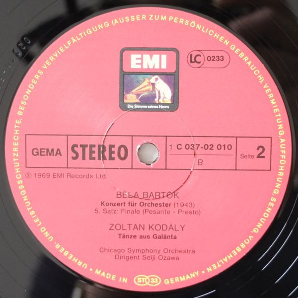 Cover zu Béla Bartók / Zoltán Kodály, Seiji Ozawa, Chicago Symphony Orchestra - Konzert Für Orchester / Tänze Aus Galánta | Vinyl | Classical | Germany Schallplatten Ankauf