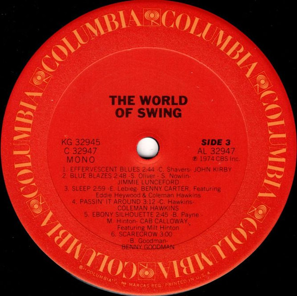 Cover zu Various - The World Of Swing | 1974 | Vinyl | Jazz | US