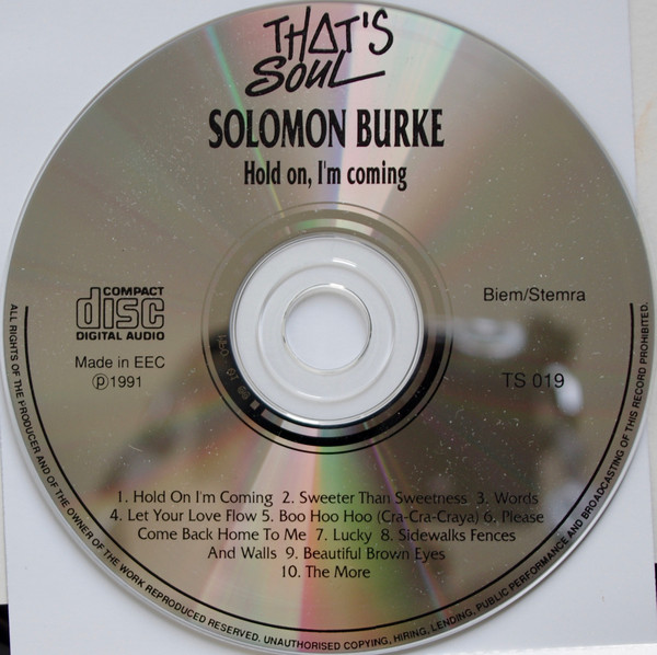 Cover zu Solomon Burke - Hold On, I'm Coming | 1991 | Vinyl | Funk / Soul | Europe Schallplatten Ankauf