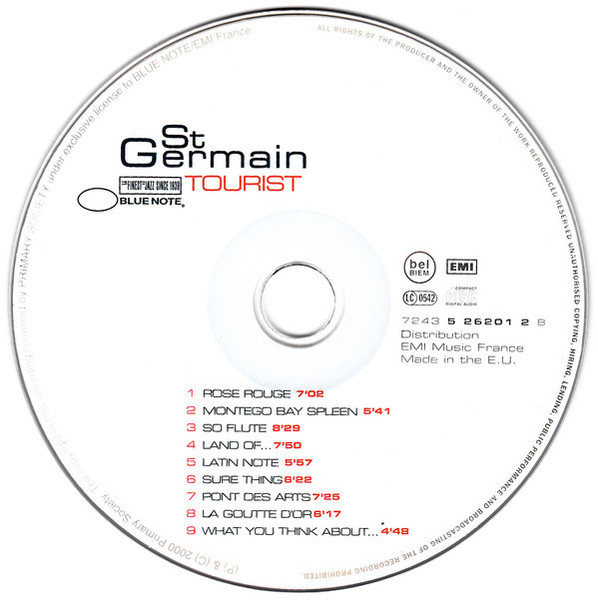 Cover zu St Germain - Tourist | Vinyl | Electronic, Jazz | Europe Schallplatten Ankauf