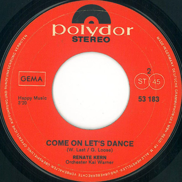 Cover zu Renate Kern - 1990 / Come On Let's Dance | 1969 | Vinyl | Pop | Germany Schallplatten Ankauf