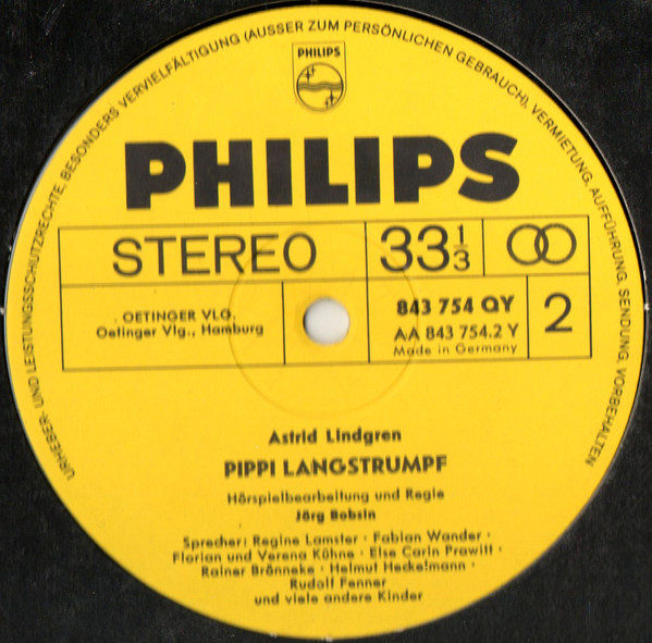 Cover zu Astrid Lindgren - Pippi Langstrumpf | 1966 | Vinyl | Non-Music, Children's | Germany Schallplatten Ankauf
