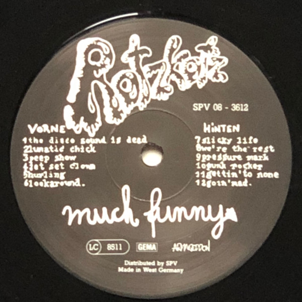 Cover zu Rotzkotz - Much Funny | 1988 | Vinyl | Rock | Germany Schallplatten Ankauf