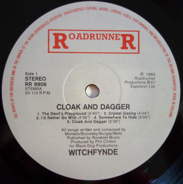 Cover zu Witchfynde - Cloak & Dagger | 1983 | Vinyl | Rock | Benelux