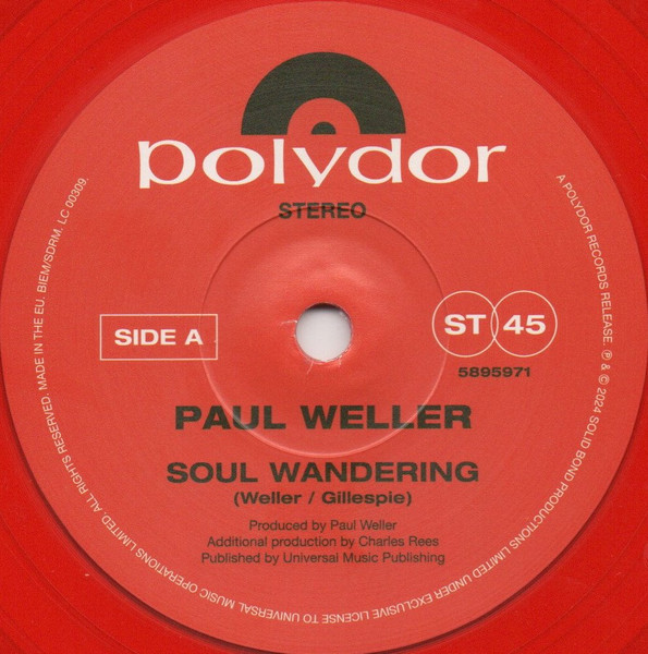 Cover zu Paul Weller - Soul Wandering | 2024 | Vinyl, Stereo, 45 RPM, 7