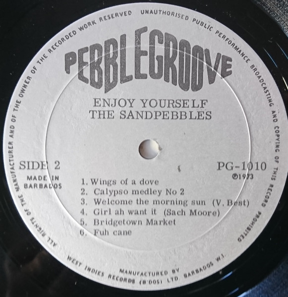 Cover zu The Sandpebbles Of Barbados - Enjoy Yourself | 1973 | Vinyl | Rock, Reggae, Folk, World, & Country | Barbados