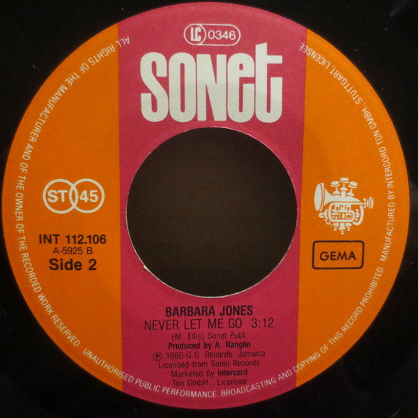 Cover zu Barbara Jones - Just When I Needed You Most | 1981 | Vinyl | Reggae, Funk / Soul | Germany Schallplatten Ankauf