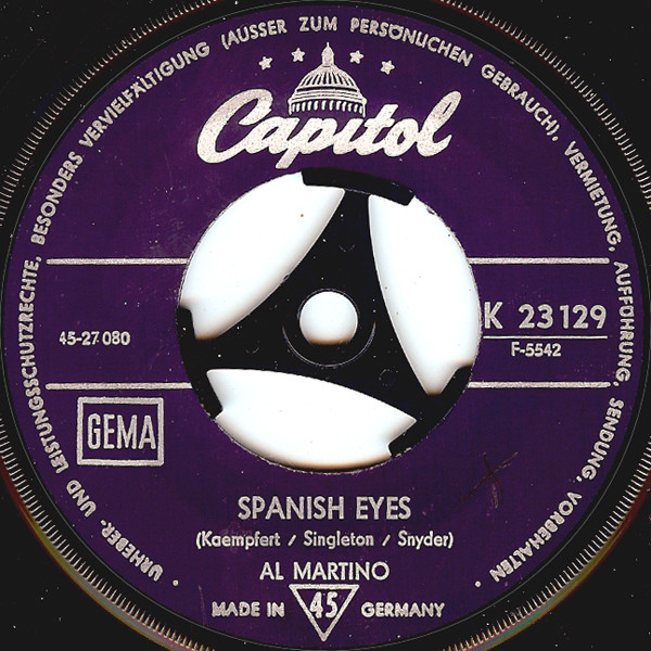 Cover zu Al Martino - Spanish Eyes | 1966 | Vinyl | Pop | Germany