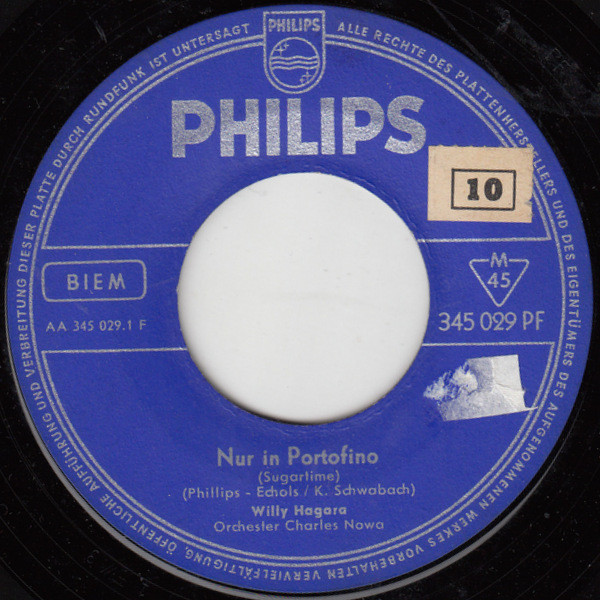 Cover zu Willy Hagara - In Portofino | 1958 | Vinyl | Pop | Germany