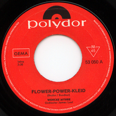 Cover zu Wencke Myhre - Sie Trägt Ein Ding Dong Bama Lama Sing Song Teeny Weeny Flower Power Kleid | 1968 | Vinyl, 45 RPM, 7