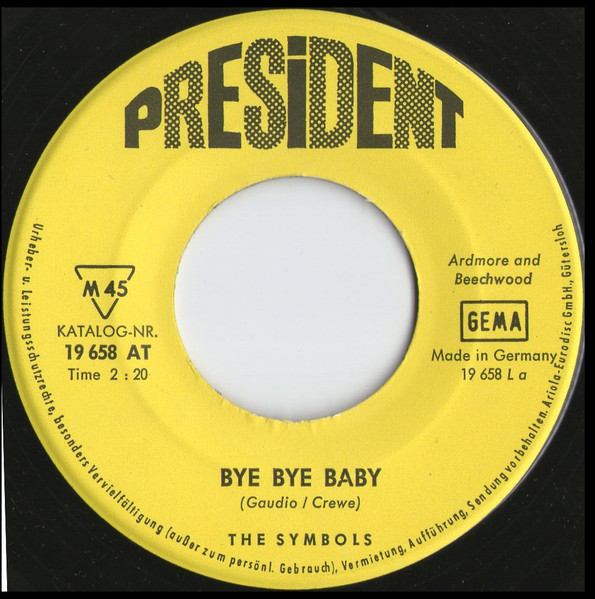 Cover zu The Symbols - Bye Bye Baby | 1967 | Vinyl | Rock, Pop | Germany Schallplatten Ankauf