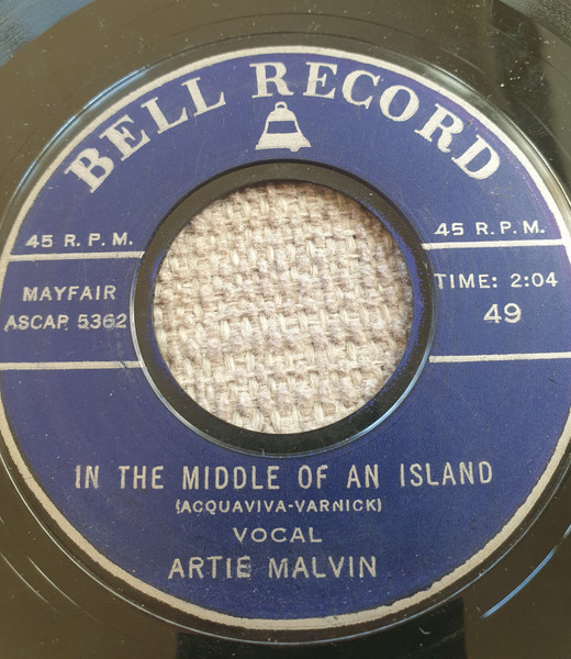 Cover zu Artie Malvin - There's A Gold Mine In The Sky / In The Middle Of An Island | 1957 | Vinyl | Pop | USA & Canada Schallplatten Ankauf