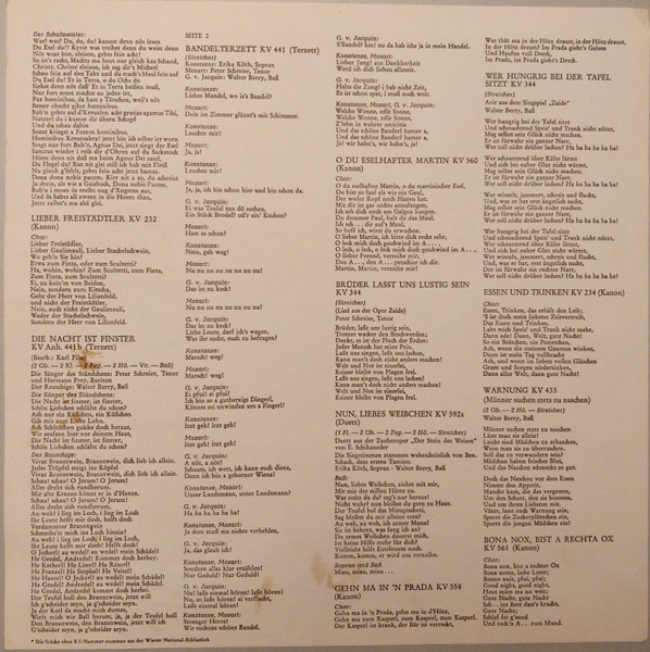 Cover zu Wolfgang Amadeus Mozart, Erika Köth, Peter Schreier, Hermann Prey, Walter Berry, Convivium Musicum Of Munich, Erich Keller (2), Wiener Akademie Kammerchor, Xaver Mayer - Der Heitere Mozart - Meisterwerke Des Musikalischen Humors | Vinyl | Classical | Germany